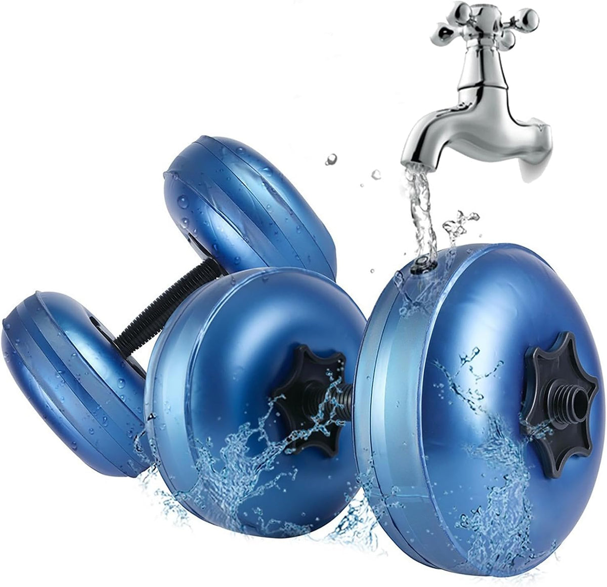 Water Filled Dumbbells Set, Water Filled Weights 2Pcs/Set, Portable Travel Weights, Shaping and Body Building, Strength Training, 8-10Kg Portable PVC Travel Dumbbells