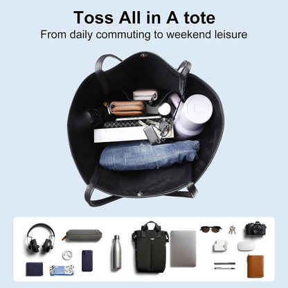 Large Tote Bag for Women Vegan Leather Weekender Handbags Purses
