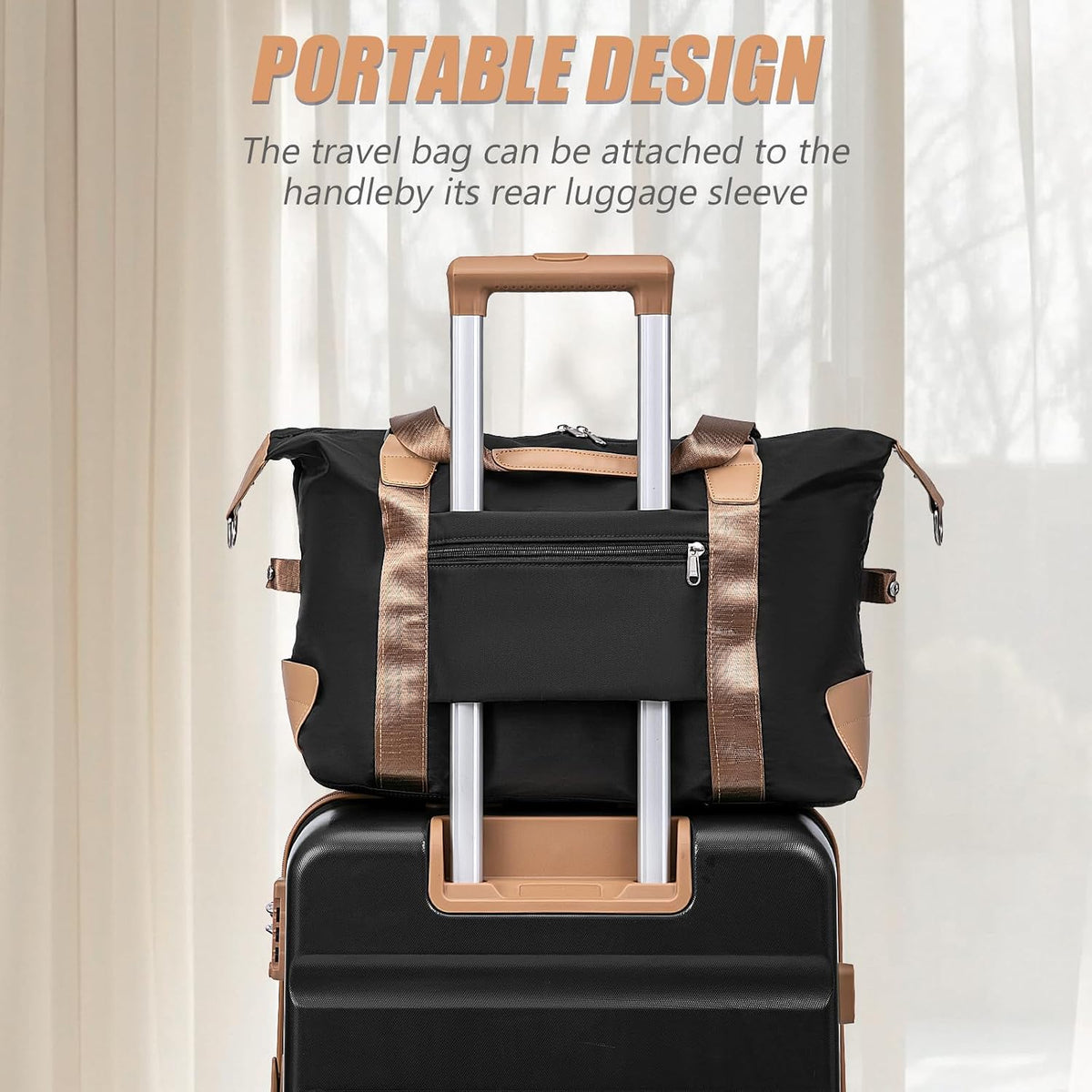 3 Piece Hardshell Luggage Set(20"/Db/Tb,Black)
