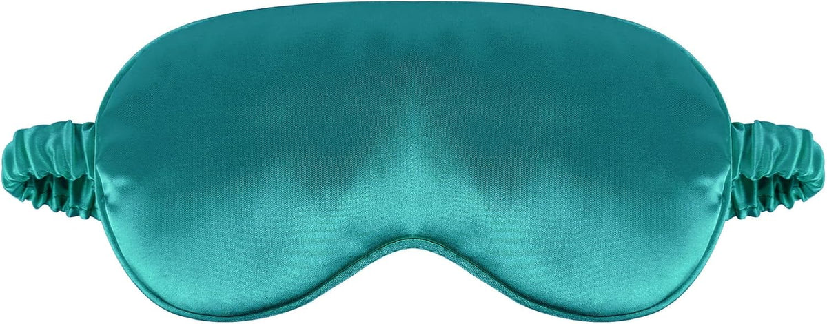 1 Pack Sleep Mask, Silk Eye Mask with Elastic Strap, Breathable Eye Mask for Sleeping,Travel, Girls, Women, Men (Lightblue)
