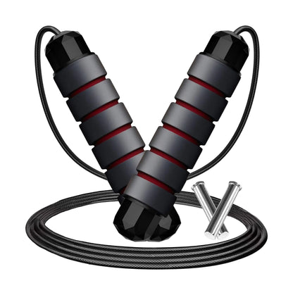 Adjustable Weighted Jump Rope, 9Ft Long Tangle-Free Rapid Speed Jumprope for Exercise Calisthenics Fitness Jumping Skipping Double Dutch Boxing Crossfit, Workout Stuff for Women Men Kids Adult