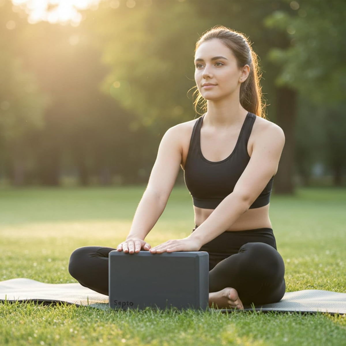 2 Pcs Yoga Blocks, 9X6X3 Inch Foam Blocks for Pilates