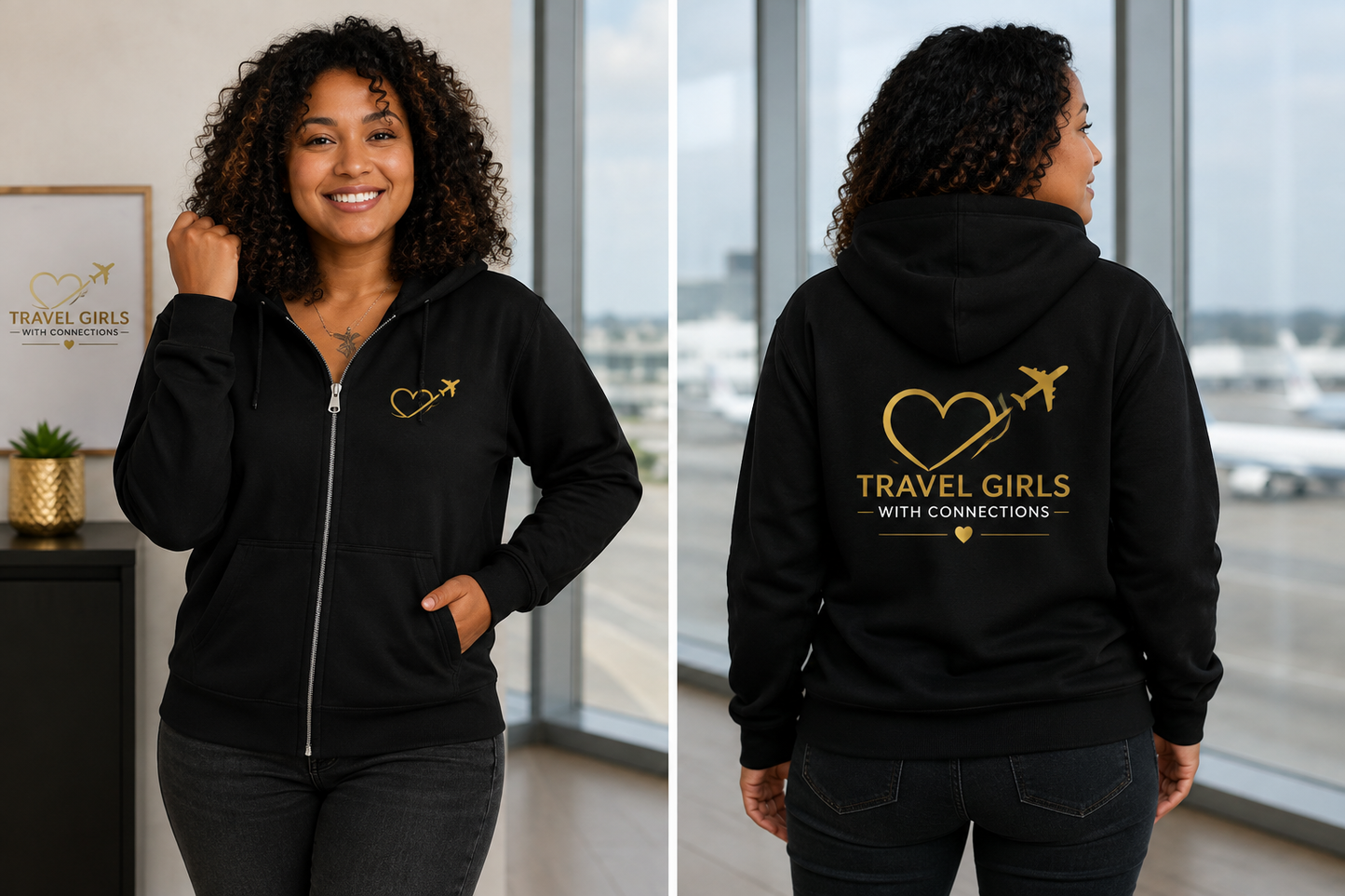 Travel Girls With Connections Signature Zip-Up Hoodie