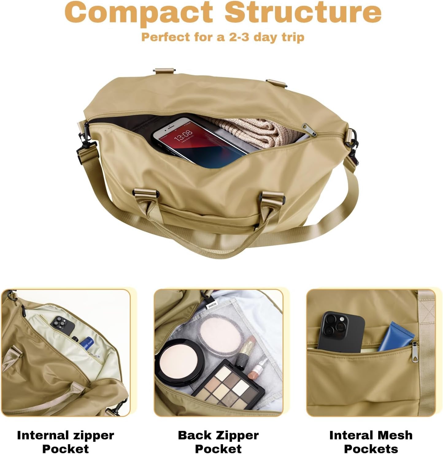 Weekender Duffel Bags for Women， Travel Totes Bag for Airplane Essentials, Overnight Bags for Women with Trolley Sleeve, Large Carry on Hospital Bag for Labor and Delivery, Sport, Gym