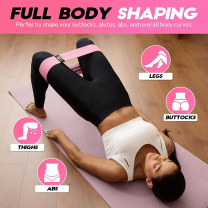 Booty Resistance Bands for Legs & Glutes, Non-Slip Workout Set