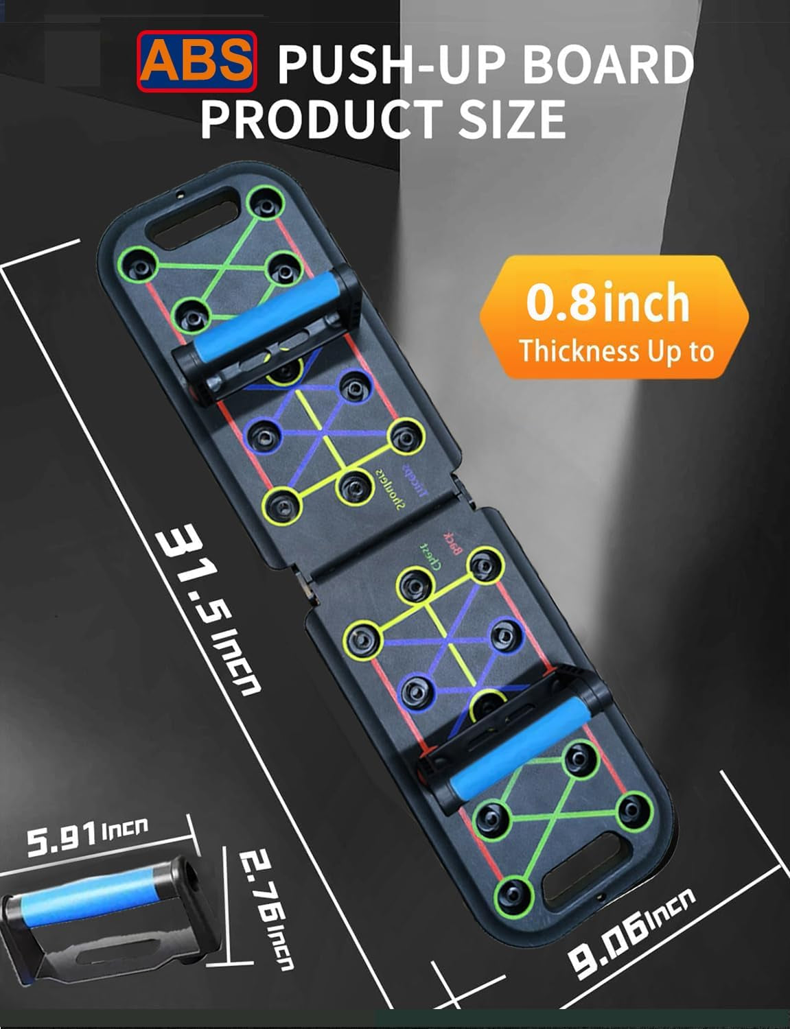 Solid Push up Board,Home Gym,16 in 1 Home Workout Equipment Multi-Functional Push up Stands System Fitness Floor Chest Muscle Exercise Professional Equipment Burn Fat Strength Training Arm Men & Women