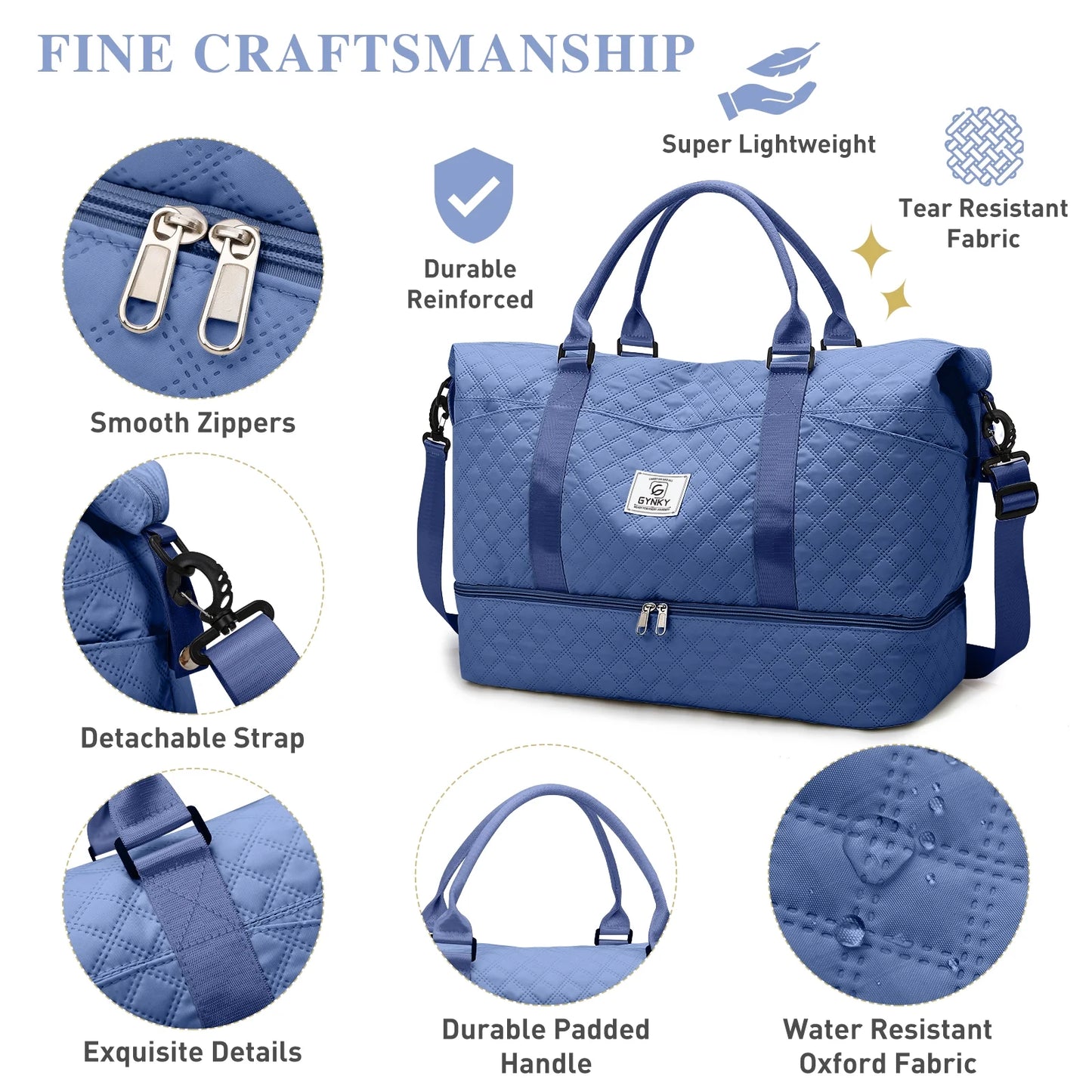Travel Duffle Bag Weekender Bags for Women with Shoe Compartment Carry on Overnight Bag Gym Duffel Bag with Wet Pocket Hospital Bags for Labor and Delivery