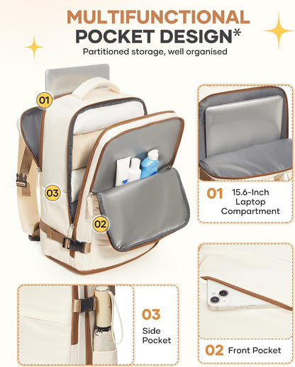 Travel Backpack Carry on Flight Approved Mochila De Viaje Personal Item Travel Bag Backpacks for Travel Backpacks for Men Women Carry on Backpack for Airplanes 18X14X8 Inches Travel Bag