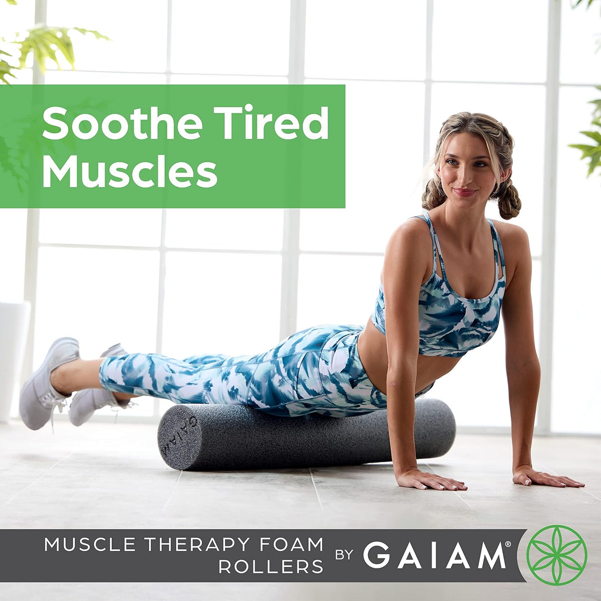 Gaiam Restore Textured Foam Roller, Deep Tissue, 18"