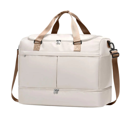 Travel Duffel Bag with Shoe Compartment,Overnight Weekender Bags for Women
