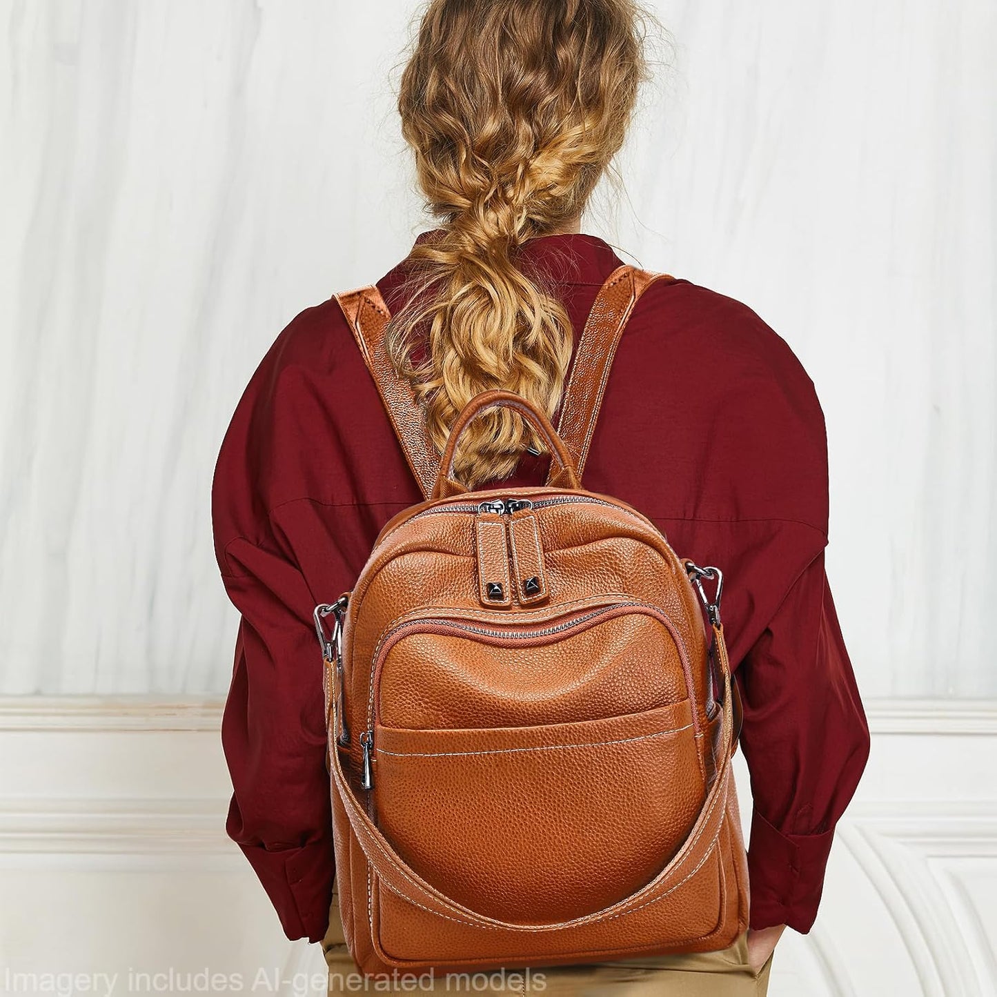 Genuine Leather Backpack Purse Women: Convertible Elegant Backpacks