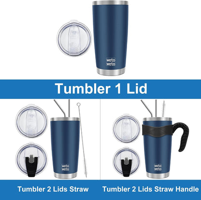 20Oz Insulated Stainless Steel Tumbler, Double Wall Vacuum Travel Coffee Mug, Powder Coated Tumbler Cup (Rose Gold,1)