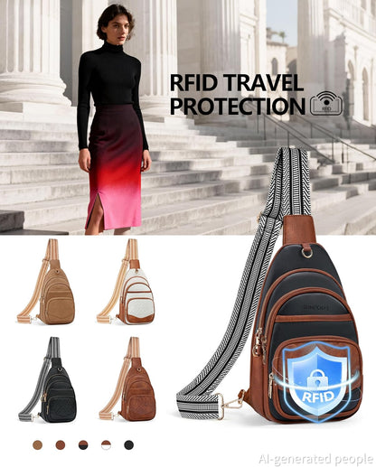 Anti Theft Crossbody Bags for Women,Rfid Sling Bag Travel Purse