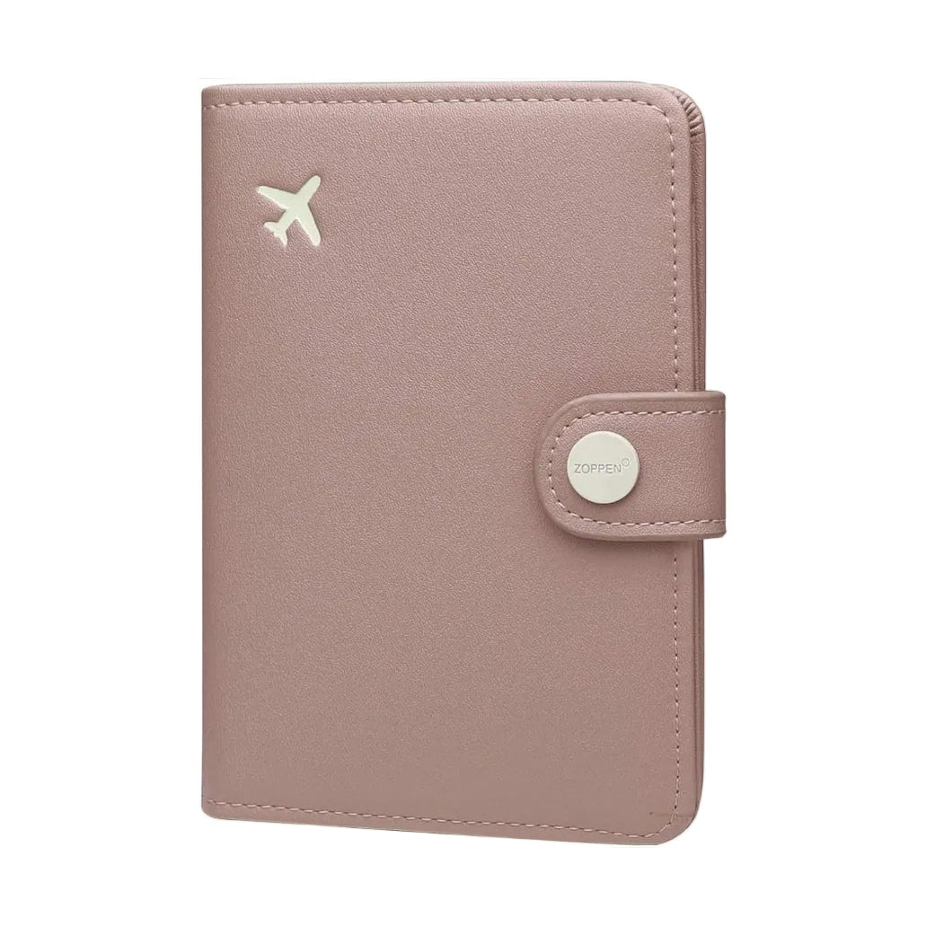 Passport Holder RFID Blocking Travel Wallet, Dusty Pink