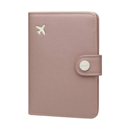 Passport Holder RFID Blocking Travel Wallet, Dusty Pink