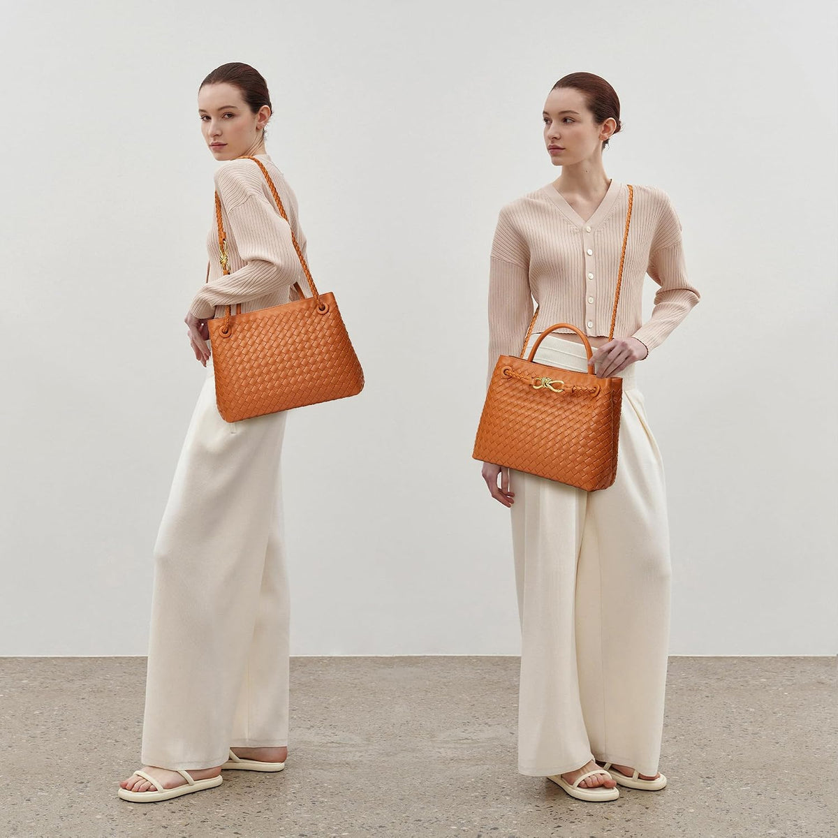 Woven Tote Bag for Women: Designer Top - Handle Bag for Style