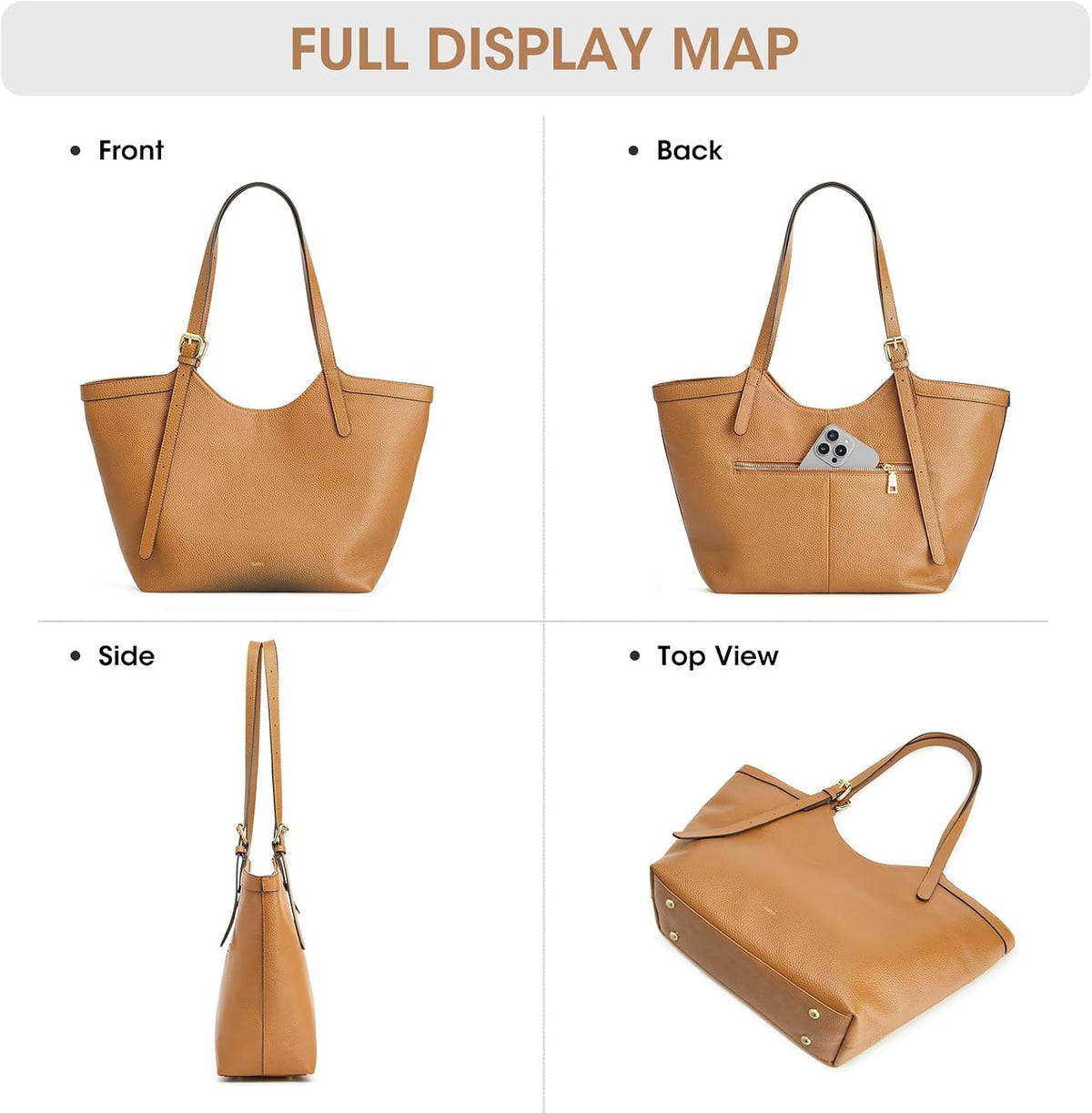Genuine Leather Purses and Handbags for Women Hobo Tote