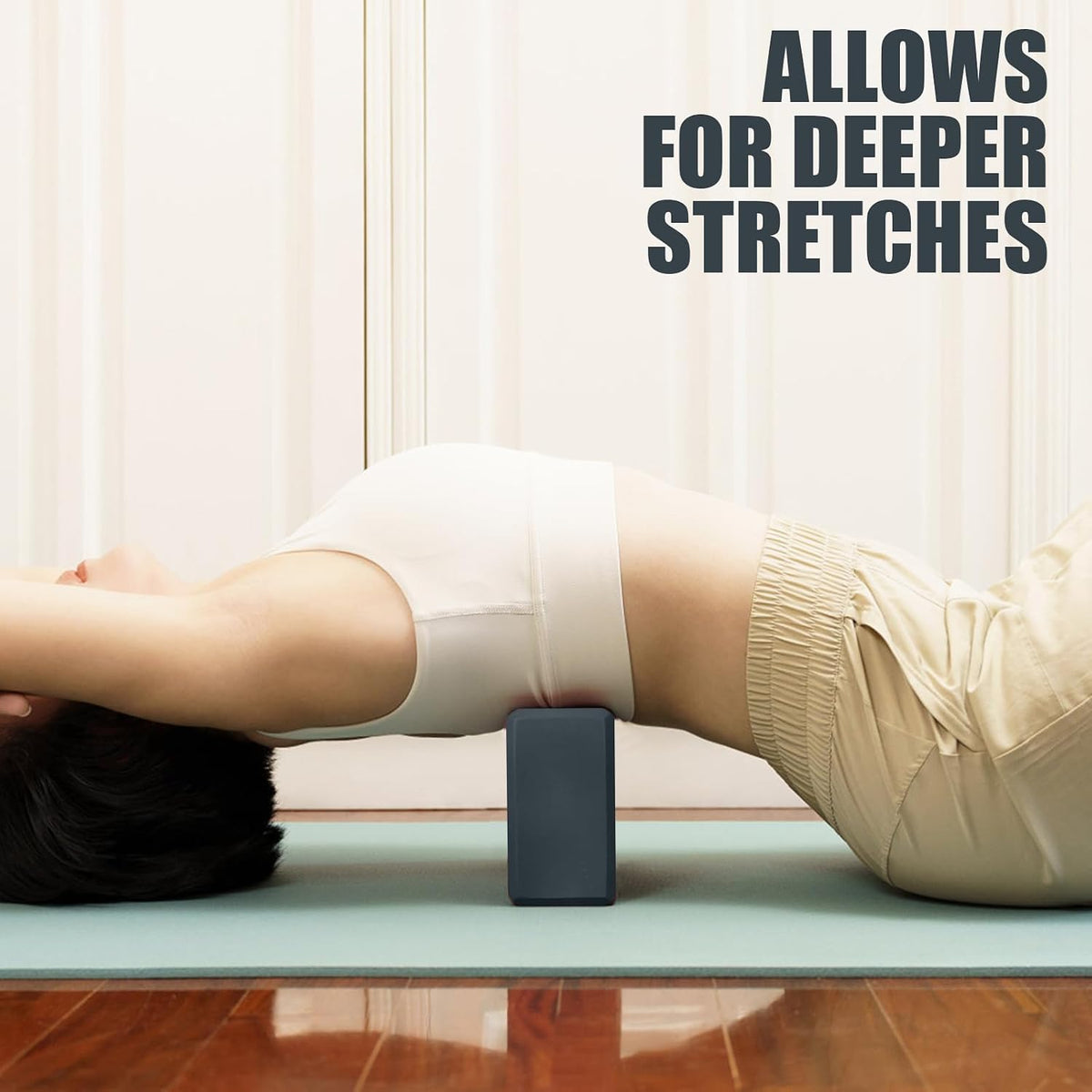2 Pcs Yoga Blocks, 9X6X3 Inch Foam Blocks for Pilates