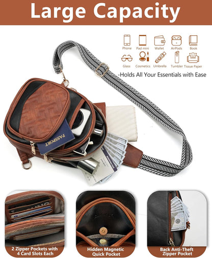 Anti Theft Crossbody Bags for Women,Rfid Sling Bag Travel Purse