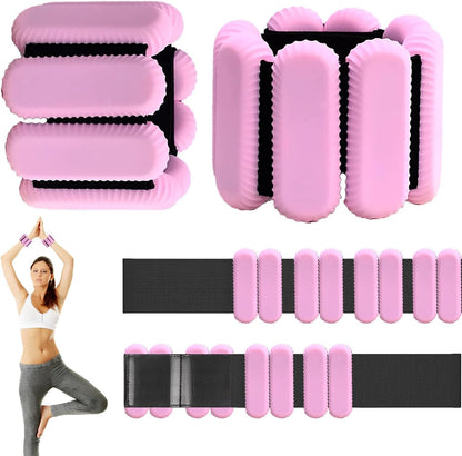 Pilates Wrist & Ankle Weights for Women, Wearable Strong Arm & Leg Weights Set of 2, Adjustable Ankle Weights for Walking, Yoga, Dance, Barre,Gym