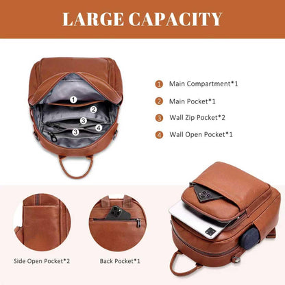 Genuine Leather Backpack Purse Women: Convertible Elegant Backpacks