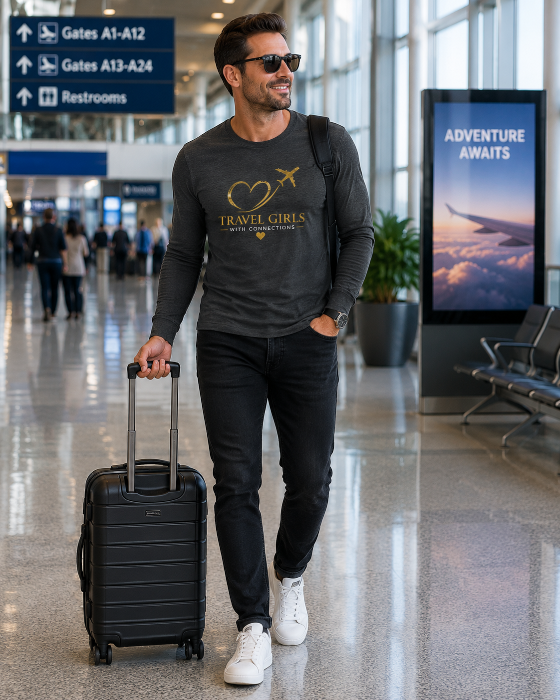 Travel Girls With Connections Signature Long Sleeve Tee