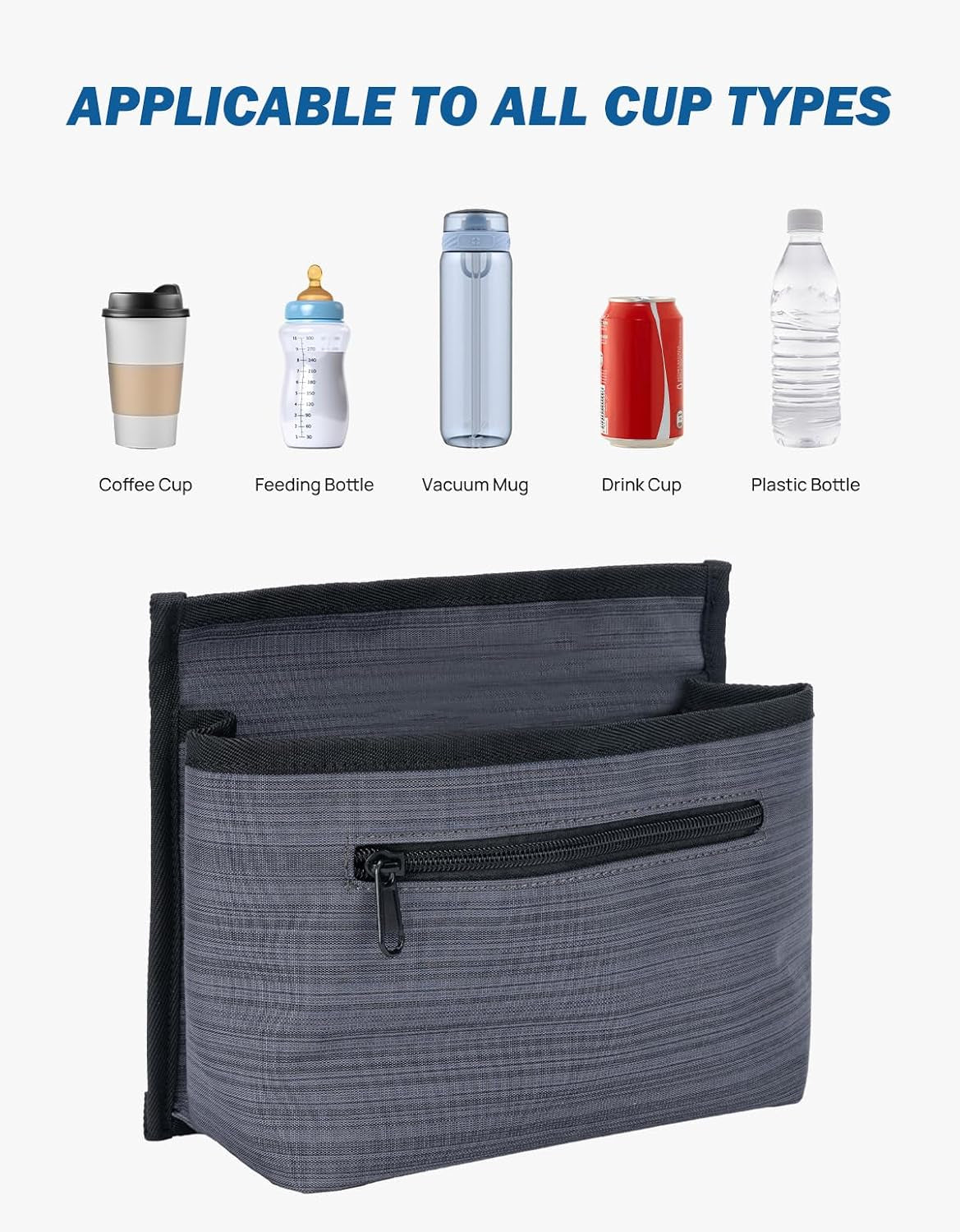 Luggage Travel Cup Holder for Suitcase, Drink Carrier for Coffee Tumblers