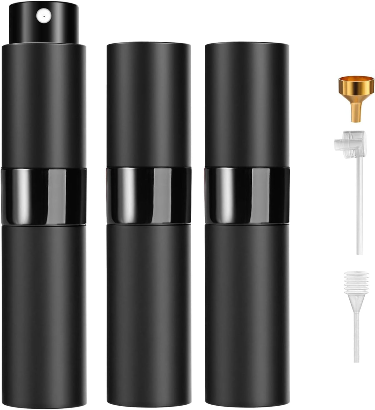 ​​Perfume Travel Refillable Atomizer 8ML (3PCS) - Empty Cologne Spray Bottle, Portable & Leakproof Sprayer for Travel​ (Black)