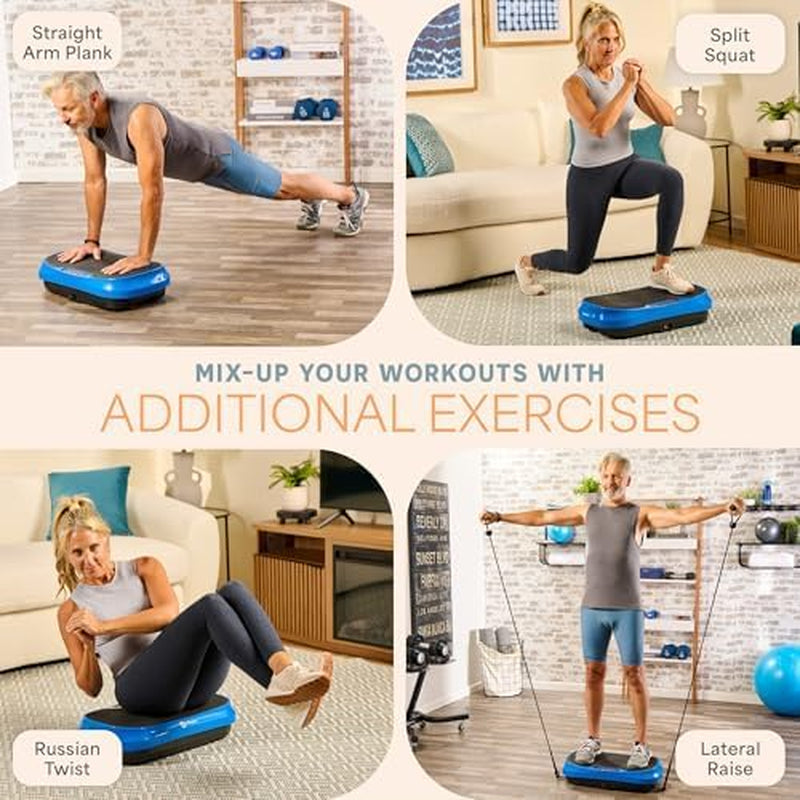 Lifepro Waver Mini Vibration Plate Exercise Machine with Resistance Bands