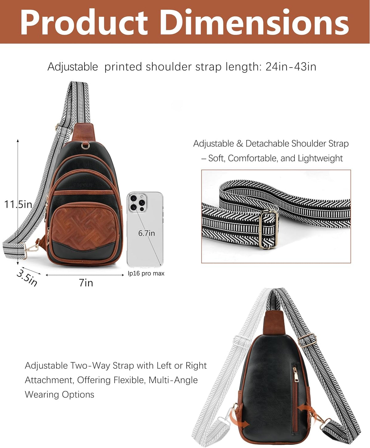 Anti Theft Crossbody Bags for Women,Rfid Sling Bag Travel Purse