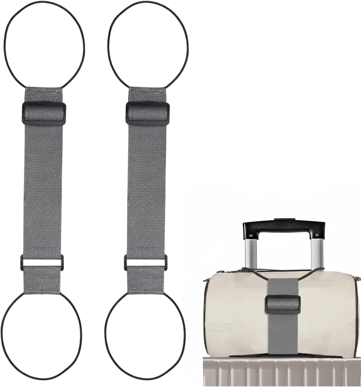 2Pcs Multi Use Strong Luggage Connector Straps for Suitcases