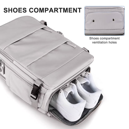 Large Backpack for Women , Men Carry on Backpack,Hiking Backpack Waterproof Outdoor Sports Casual Daypack, College Backpack School Bag Gray
