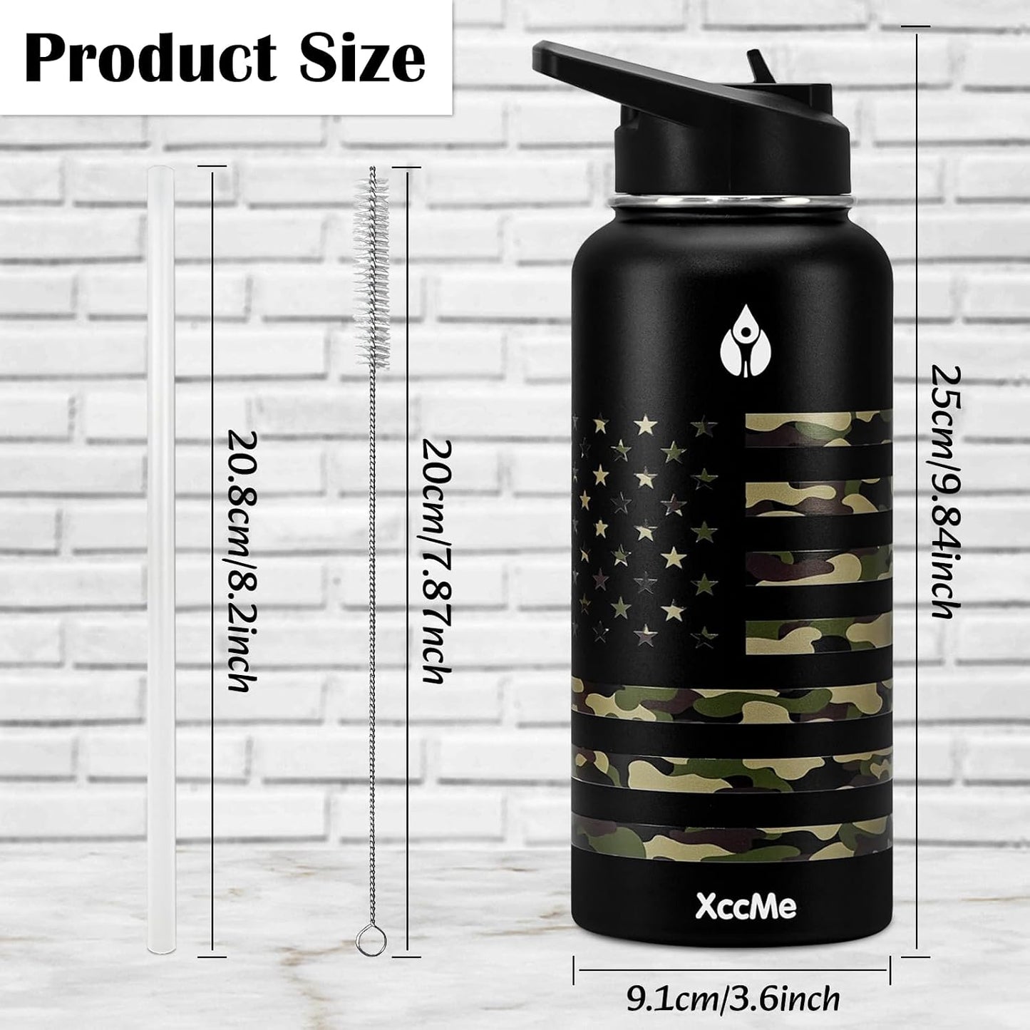 32Oz Camouflage Stainless Steel Insulated Water Bottle for Man