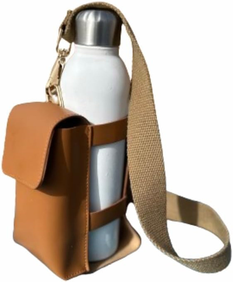 Water Bottle Holder with Strap Cell Phone Purse Carrier with Strap Road Trip Essential Travel Gifts for Walkers