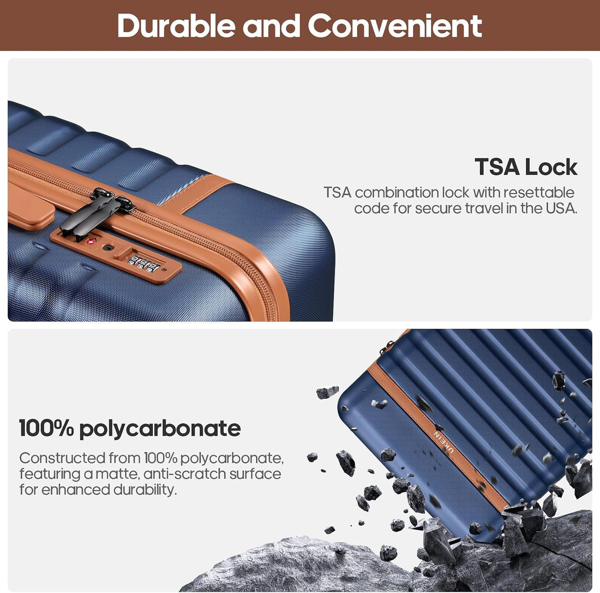 Luggage Sets 3Piece, Carry on Luggage 20In Suitcase Set with Backpack