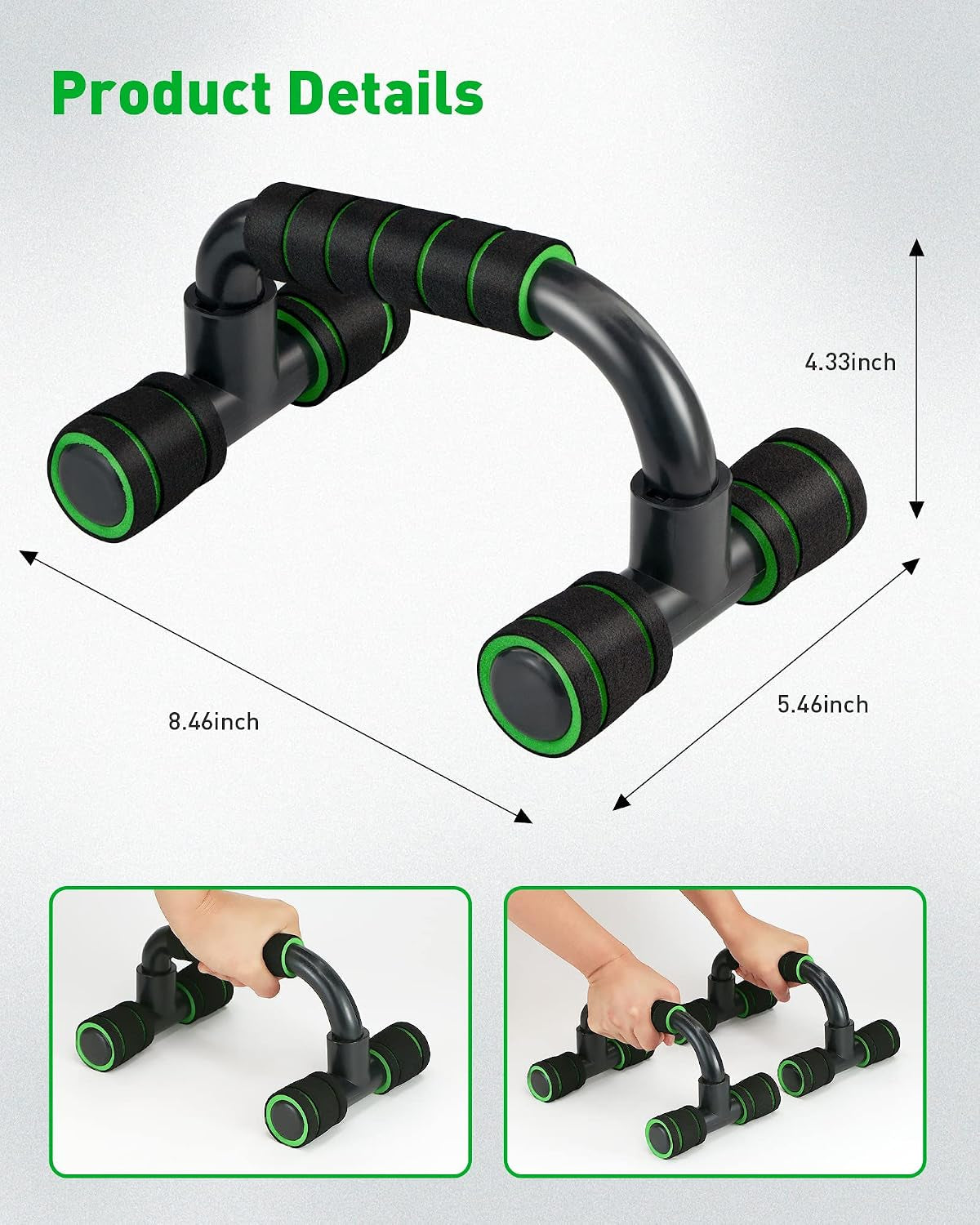 Push up Bar Stands Set of 2, Portable for Home Fitness Training