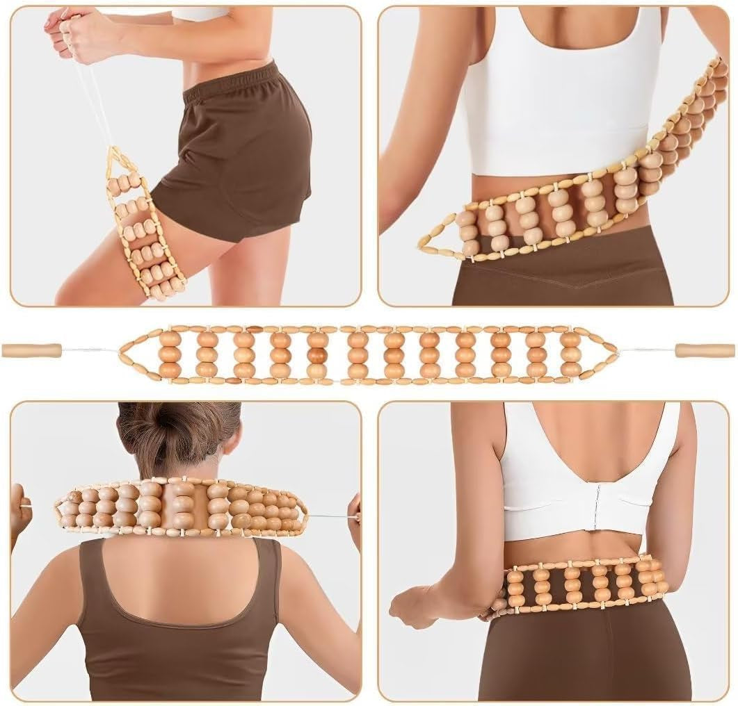 12-In-1 Wood Therapy Massage Tools Lymphatic Drainage Massager Wooden Massage Body Sculpting Tools Maderoterapia Kit Wood Therapy Tools for Muscle Pain Relief Body Shaping Anti-Cellulite