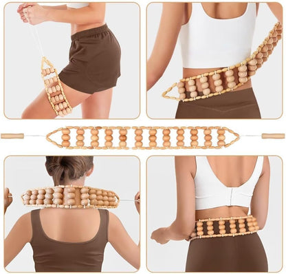 12-In-1 Wood Therapy Massage Tools Lymphatic Drainage Massager Wooden Massage Body Sculpting Tools Maderoterapia Kit Wood Therapy Tools for Muscle Pain Relief Body Shaping Anti-Cellulite