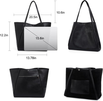 Large Tote Bag for Women Vegan Leather Weekender Handbags Purses