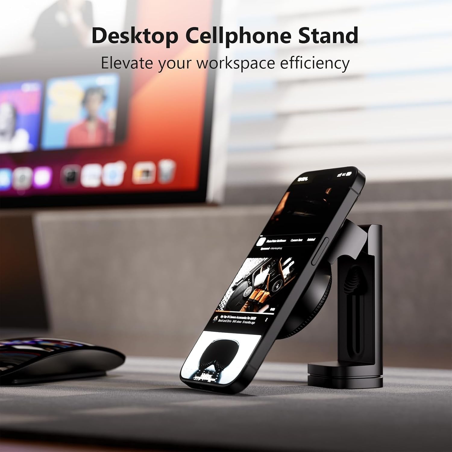 Upgraded Magnetic Airplane Phone Holder Mount for Magsafe, Black