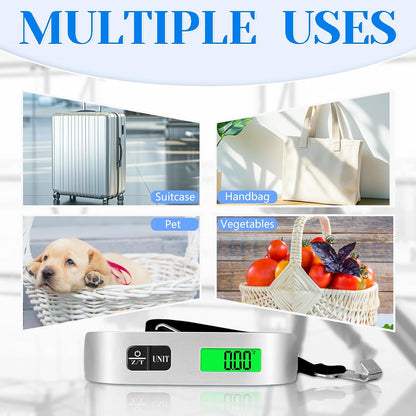 Luggage Scale, 110Lb/50Kg Portable Luggage Weight Scale, Silver