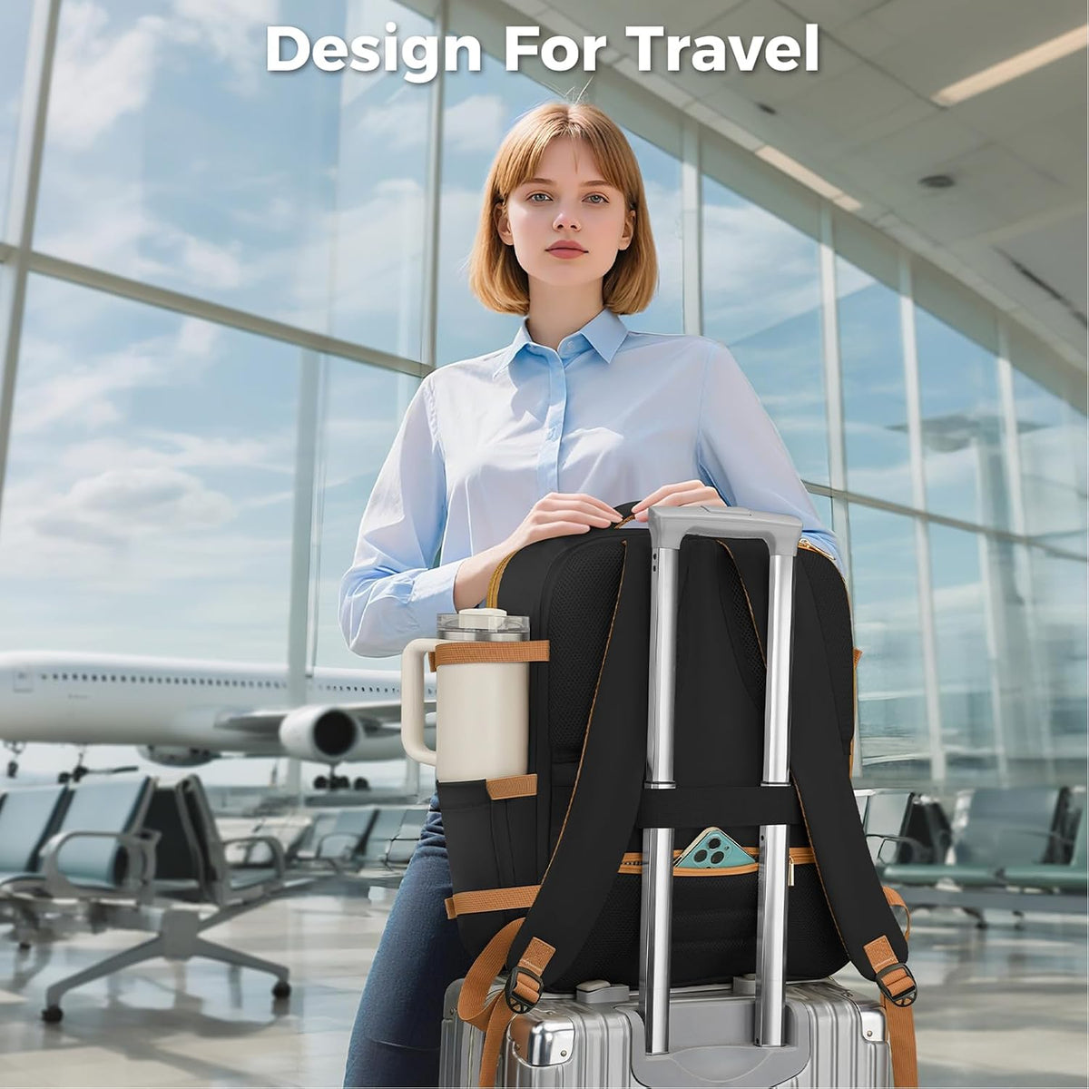 Frontier Airlines Personal Item Bag 18X14X8, Carry on Backpack 40L