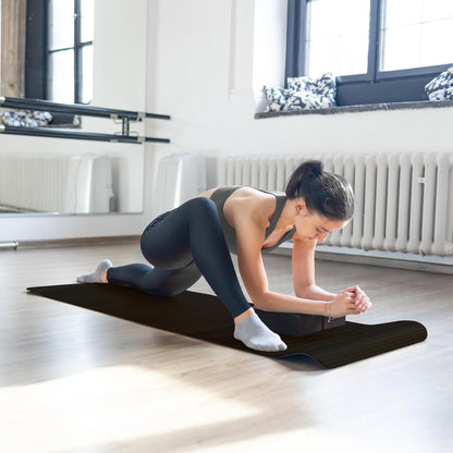 7-Piece Yoga Set with 71X24X0.5 Inches Extra Thick Mat and Carrying Sling – Includes 2 Blocks, Stretch Strap, 2 Towels, and Knee Pad for Home, Studio, and Gym Workouts