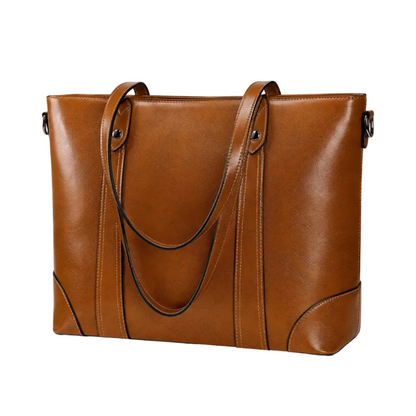Premium Leather Laptop & Travel Tote