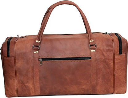Genuine Leather 24" Weekender Travel Duffel Bag