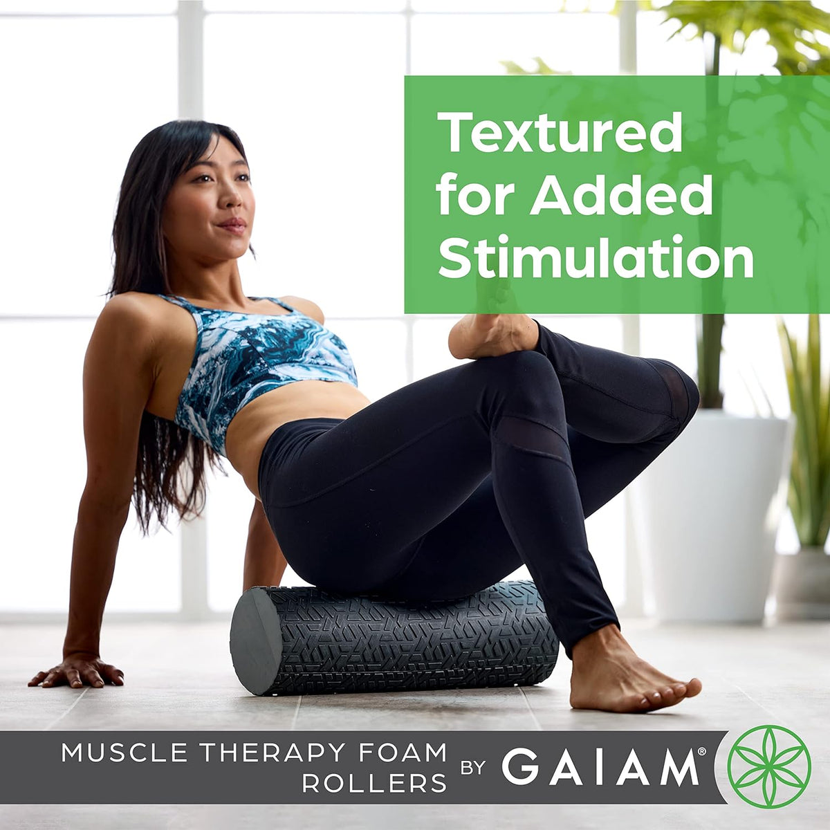 Gaiam Restore Textured Foam Roller, Deep Tissue, 18"