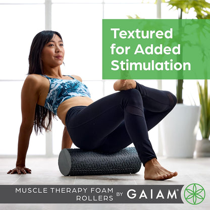 Gaiam Restore Textured Foam Roller, Deep Tissue, 18"