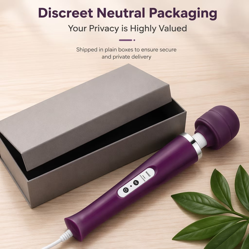 Personal Wand Electric Massager with 10 Powerful Vibrations, Handheld Neck Shoulder Back Body Massager Wand Massage for Deep Muscles Pain Relief (Purple)