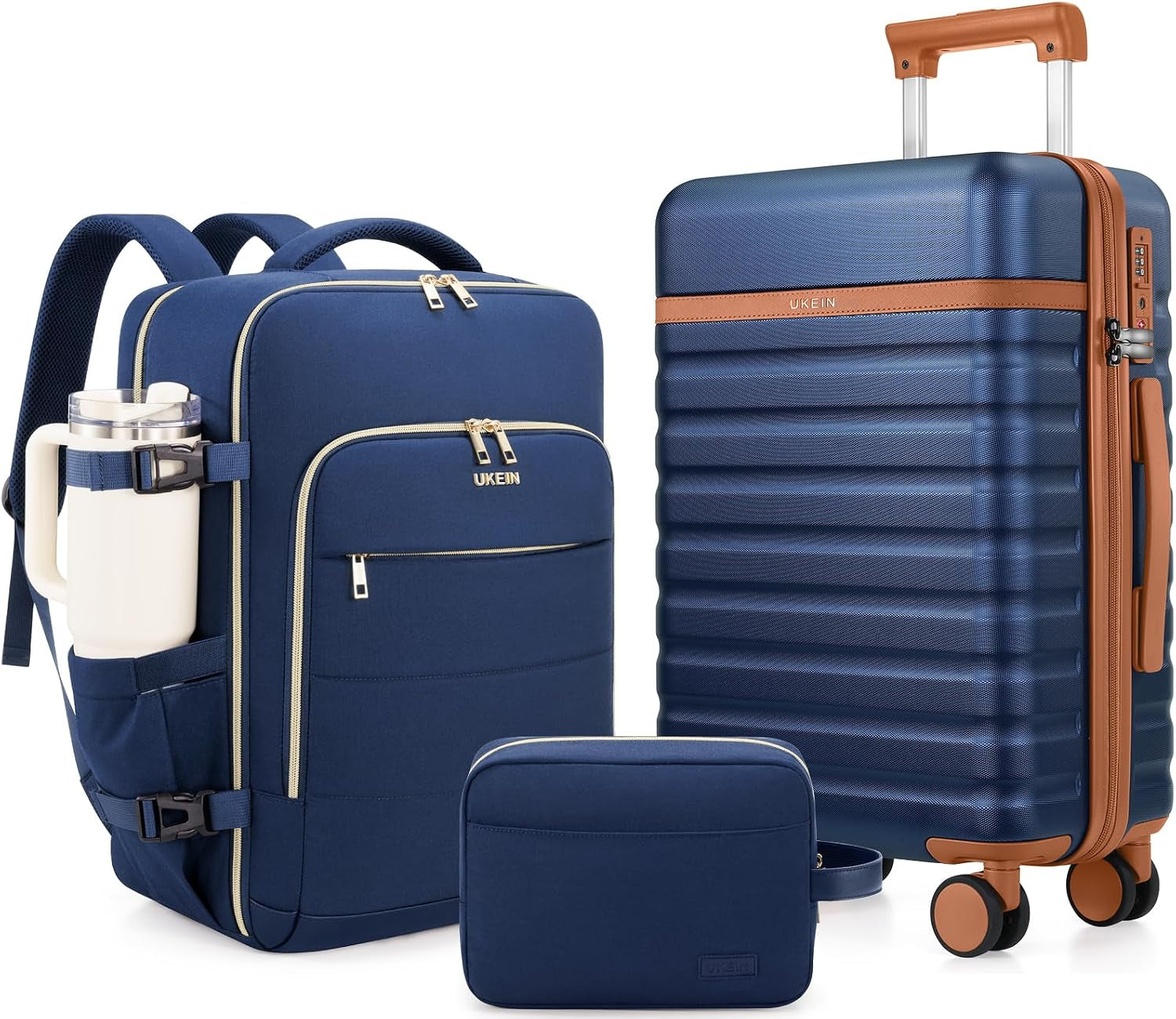 Luggage Sets 3Piece, Carry on Luggage 20In Suitcase Set with Backpack