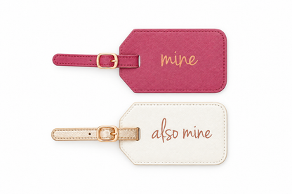 Mine & Also Mine 2-Piece Luggage Tag Set